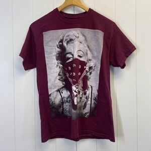 Popular Poison Marilyn Monroe Bandana Graphic Tee Women Medium Streetwear 2012